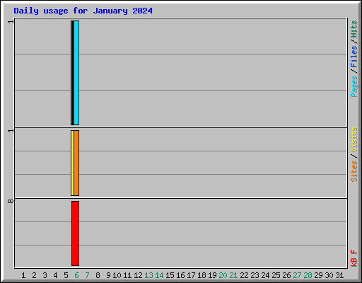 Daily usage for January 2024